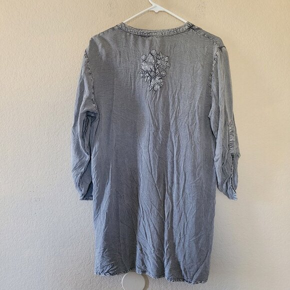 Solitaire Peasant Top Womens Size Large Tunic Bohemian Long Sleeve Embroidered - Picture 8 of 8